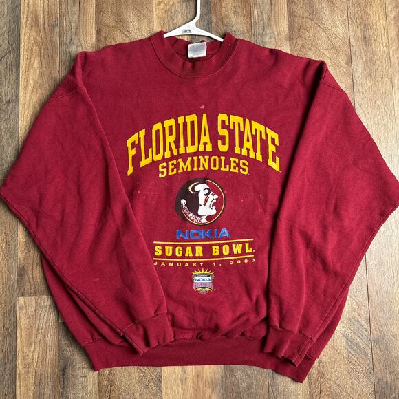 Vintage Y2K Florida State Seminoles Sweatshirt Men's XL Athletic Training 4070 - Picture 1 of 8